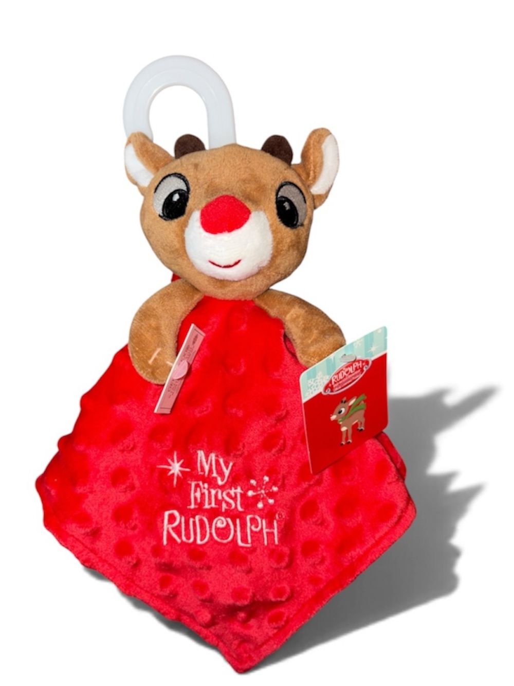 My First Rudolph the Red Nosed Reindeer blanket plush rattle snuggle lovey